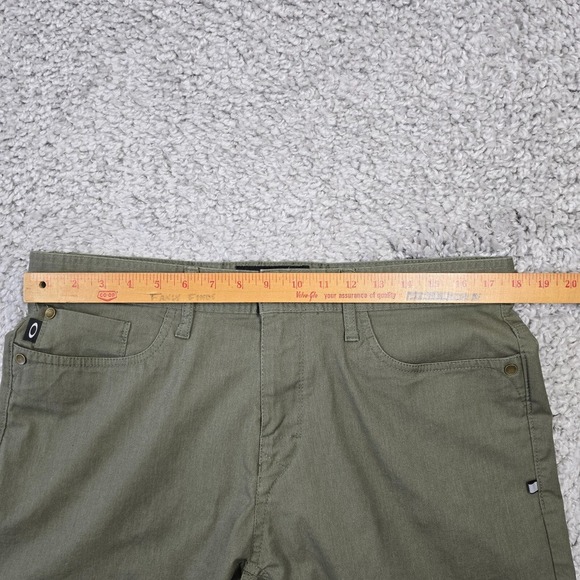 Oakley Pants Men 34x32 Green Slim Fit Straight Leg Cotton Skate Outdoor Causal - Picture 7 of 11